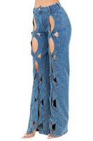 WOMEN FASHION STYLE DENIM PANTS