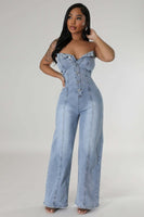 WOMEN FASHION DENIM JUMPSUIT